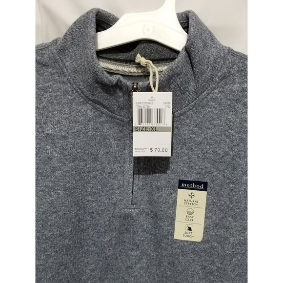 Mens Method XL Long Sleeve Quarter Zip Blue Gray Pullover Sweater, - Picture 3 of 3